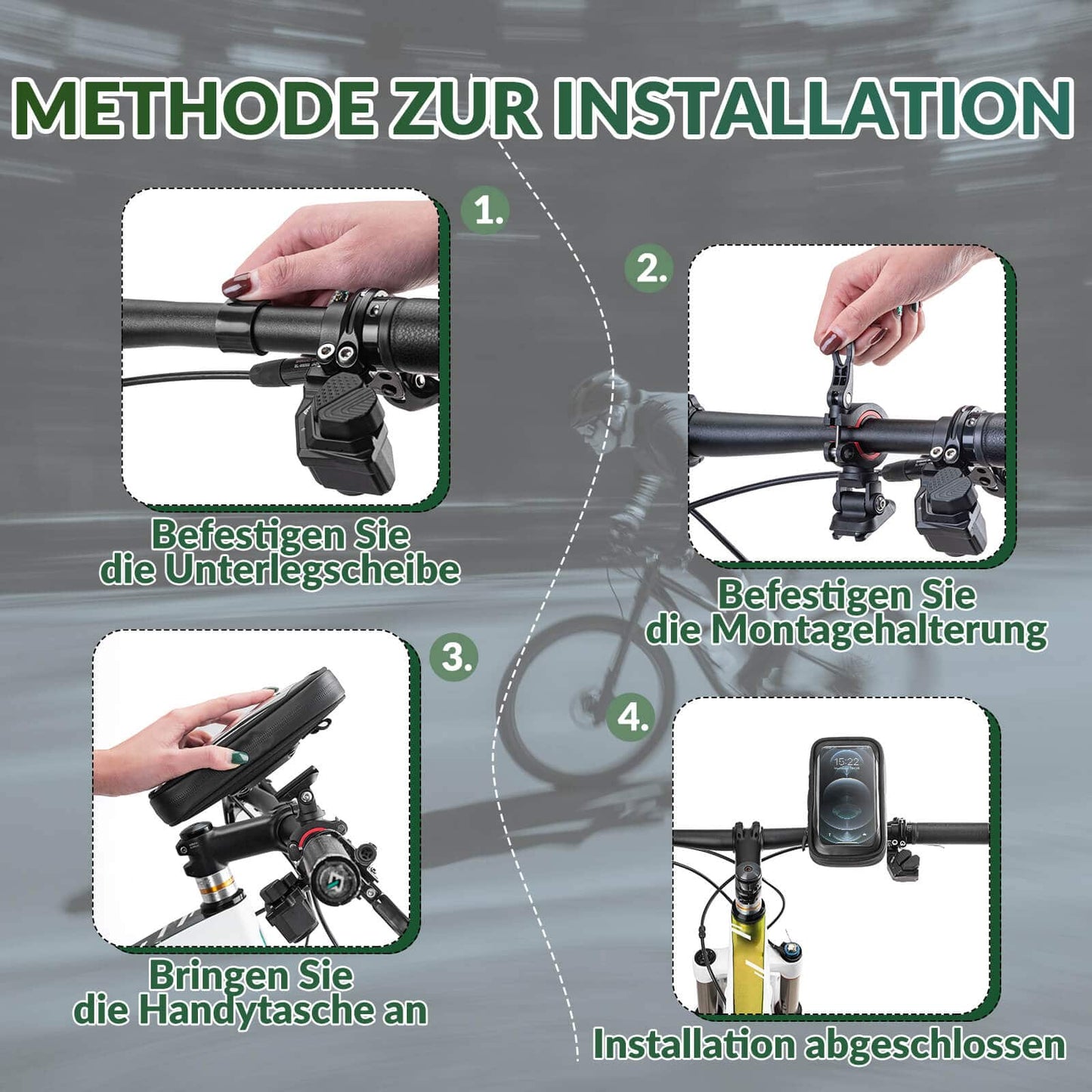 Vedenpitävä polkupyörälaukku, pyörivä matkapuhelinlaukku 4,7–6 tuuman matkapuhelimille, ROCKBROS