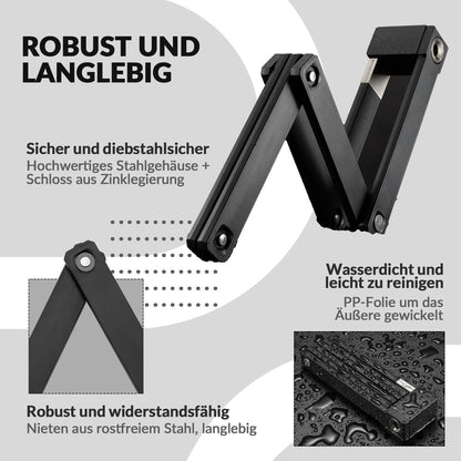 Taittuvan pyörän lukko kiinnikkeellä ROCKBROS