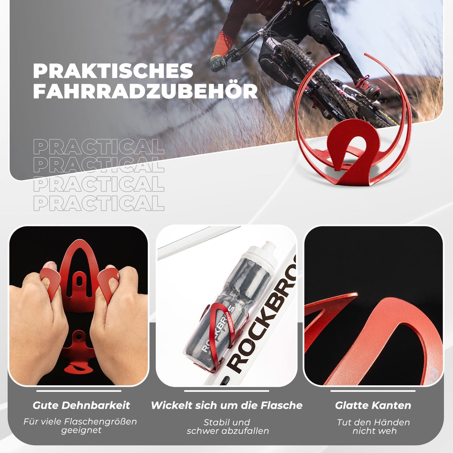 Pullopidike polkupyörän lisävaruste polkupyörän kevyt juomatelineen kiinnike ROCKBROS