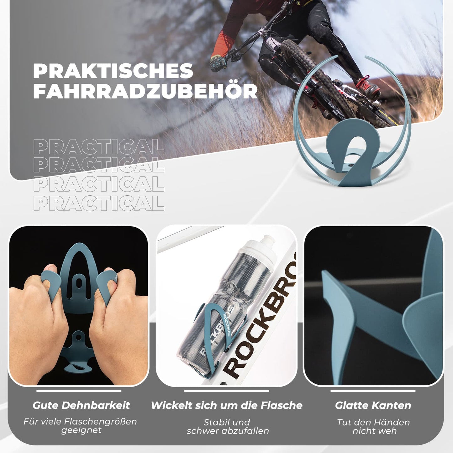 Pullopidike polkupyörän lisävaruste polkupyörän kevyt juomatelineen kiinnike ROCKBROS