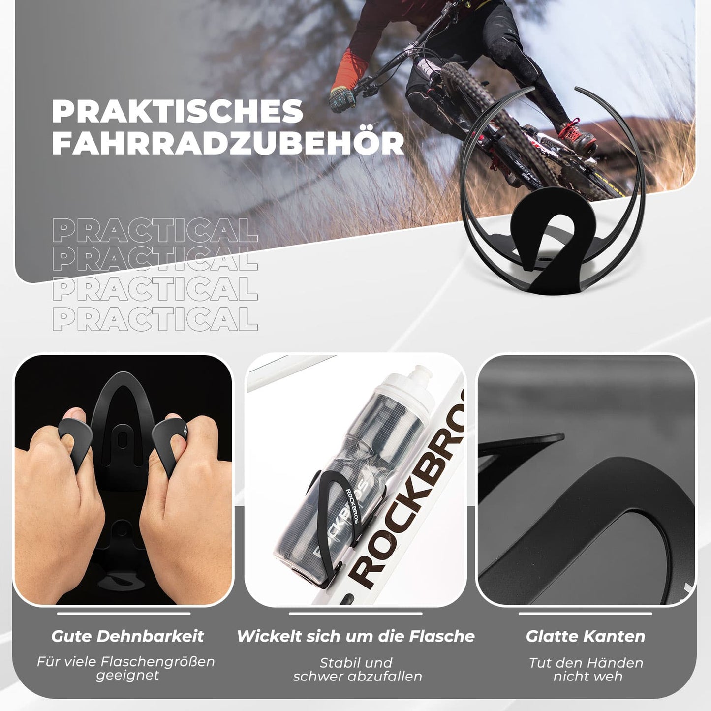 Pullopidike polkupyörän lisävaruste polkupyörän kevyt juomatelineen kiinnike ROCKBROS