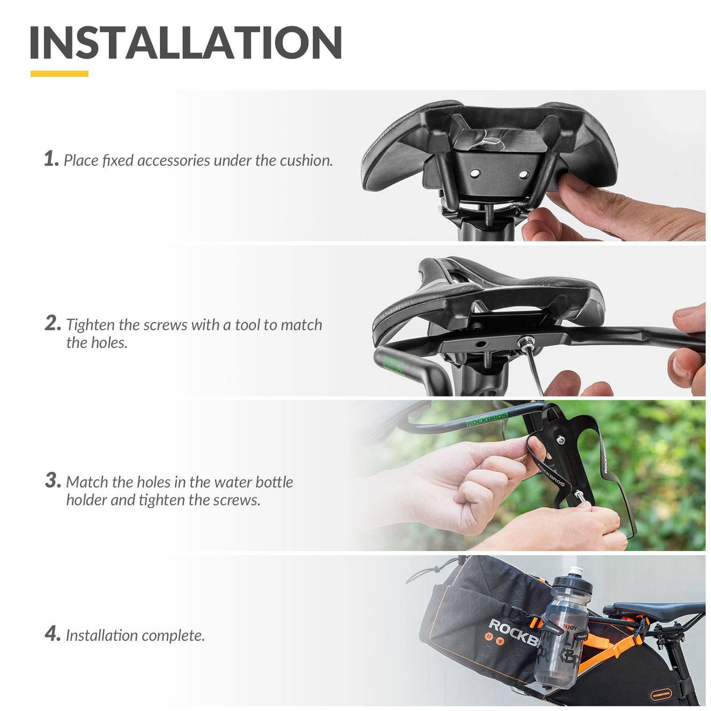 Pullopidike ja tukijalka polkupyörän satulalaukkuun ROCKBROS