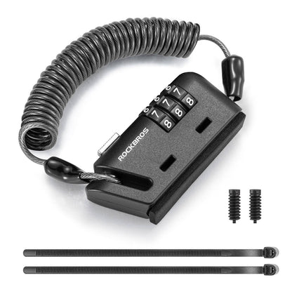 Kypärälukko 150 cm 3-numeroinen yhdistelmälukko ROCKBROS