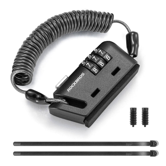 Kypärälukko 150 cm 3-numeroinen yhdistelmälukko ROCKBROS