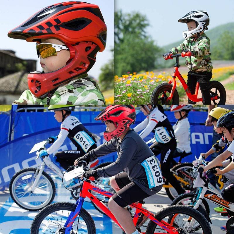 Lasten täysikokoinen kypärä irrotettavalla leukasuojalla pojille/tytöille ROCKBROS