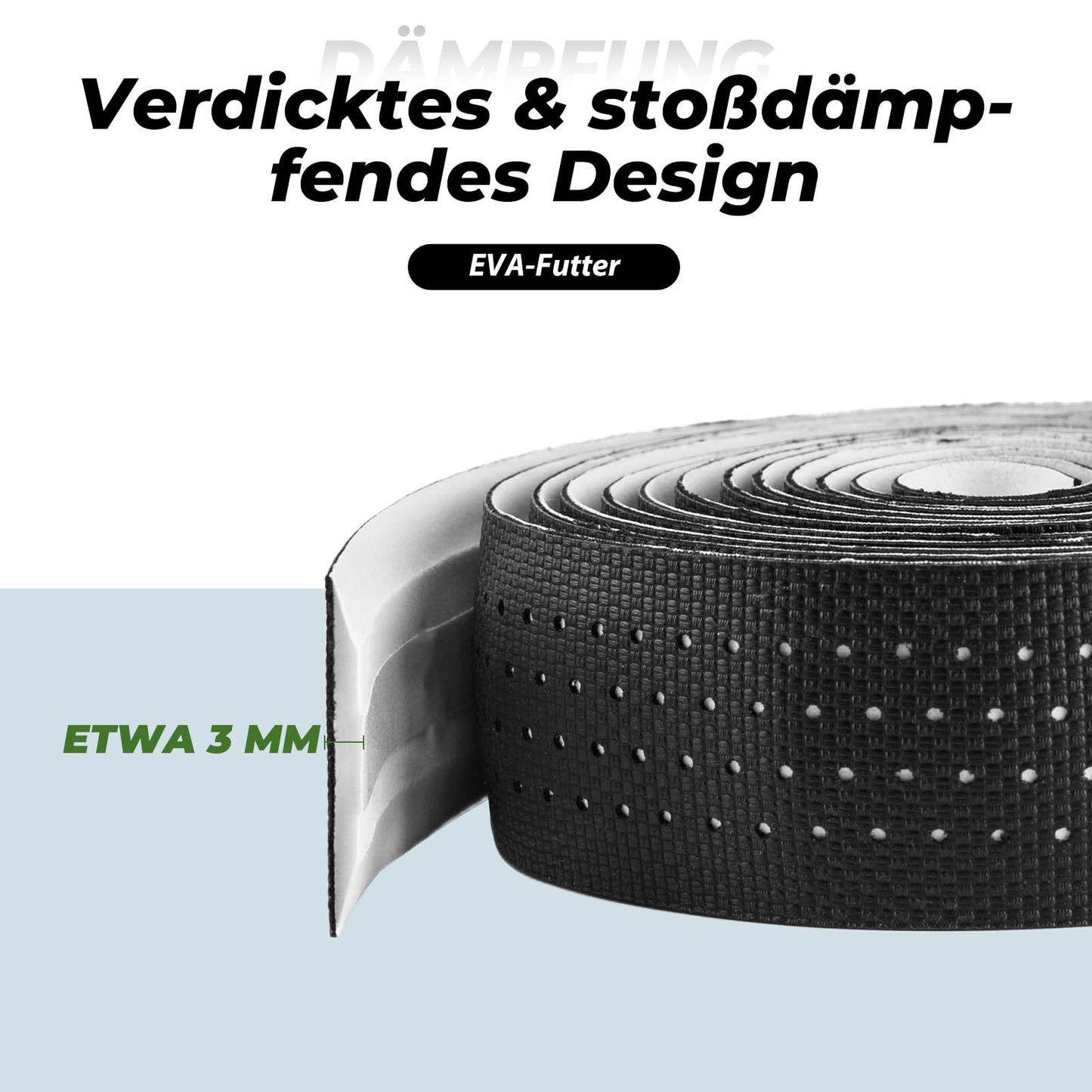 Maantiepyörän ohjaustangon teippi, liukumaton, iskuja vaimentava, 2 rullaa, ROCKBROS