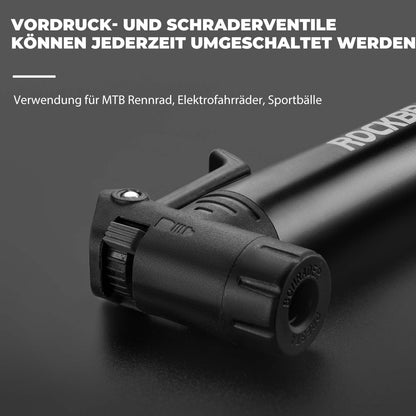 Mini polkupyörän ilmapumppu räikkäavaimella, 80 PSI, alumiinia, ROCKBROS