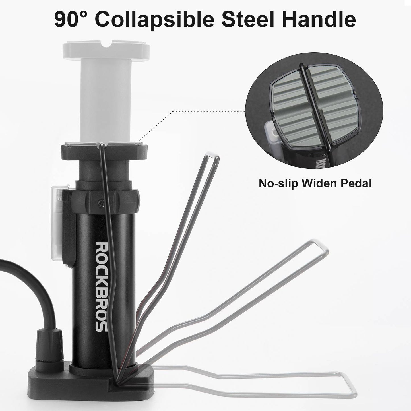 Mini kannettava ilmapumppu jalkapumppu kaikille venttiileille SV/AV ROCKBROS