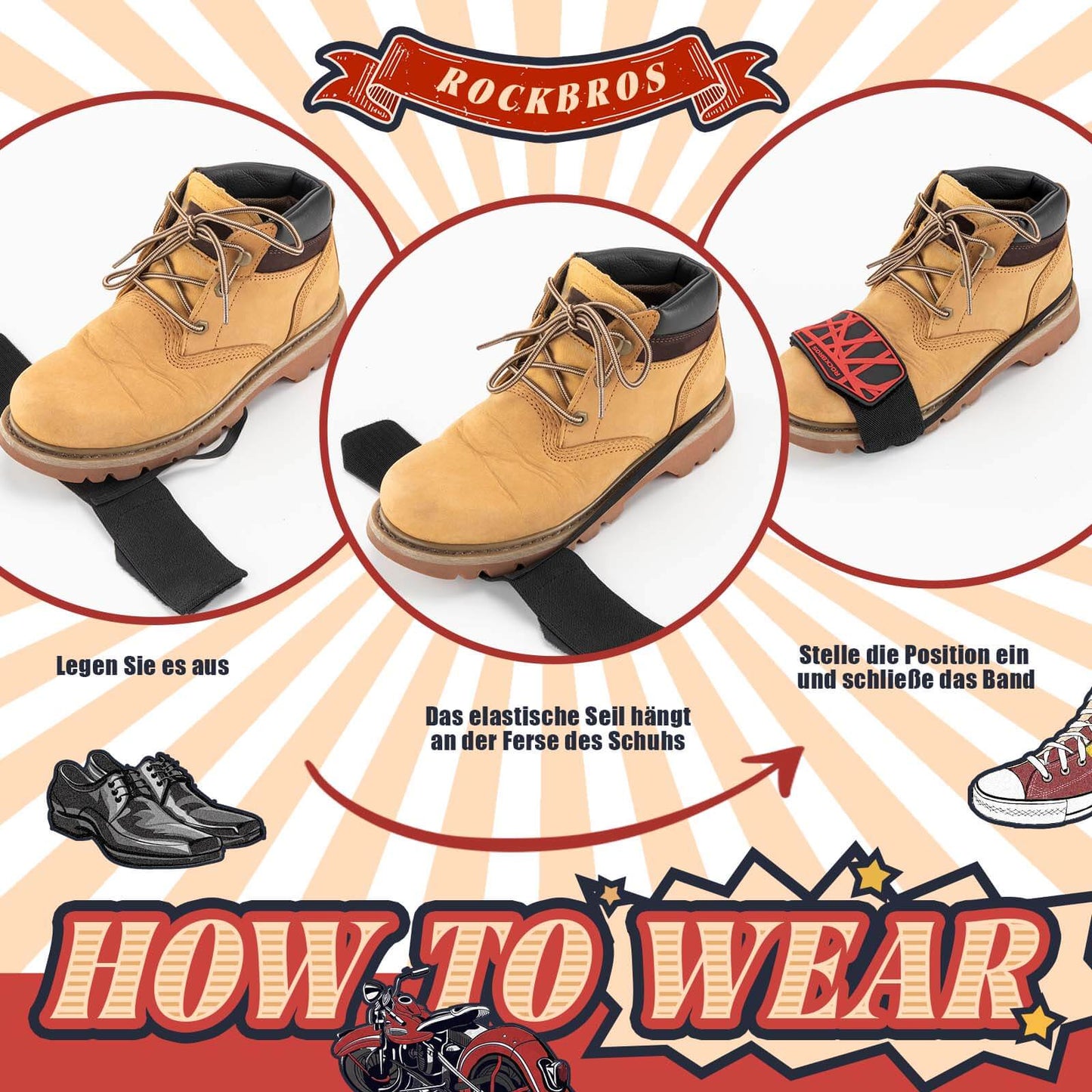 Moottoripyörän vaihteenvalitsimen tyyny, liukumaton vaihteenvalitsimen suojus, säädettävä kengänsuoja, moottoripyörän lisävaruste ROCKBROS