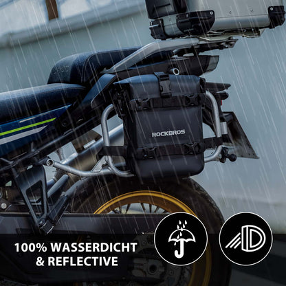 Moottoripyörän sivulaukku, vedenpitävä, sivulaukku, 5L, musta, ROCKBROS