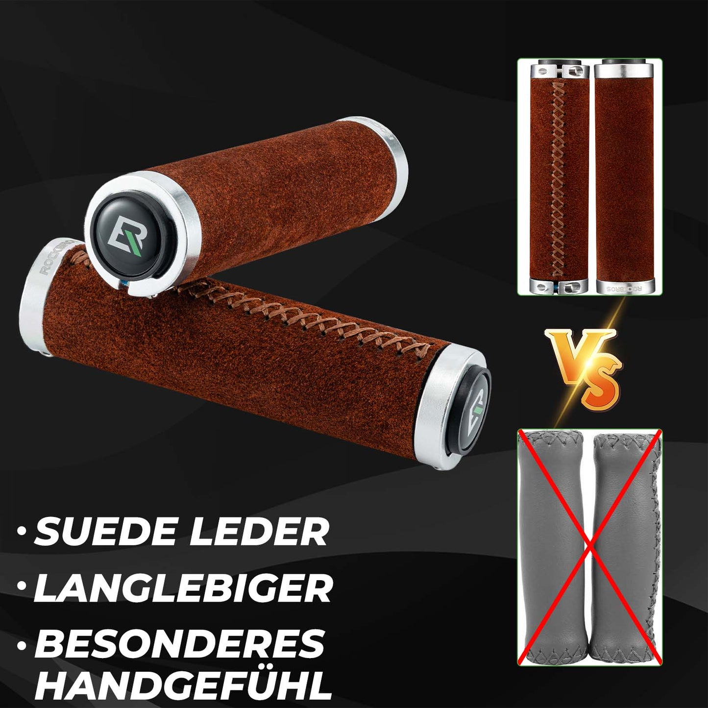 Maastopyörän kahvat Ergonominen ohjaustangon kahvat Liukumattomat 22 mm ROCKBROS -renkaille