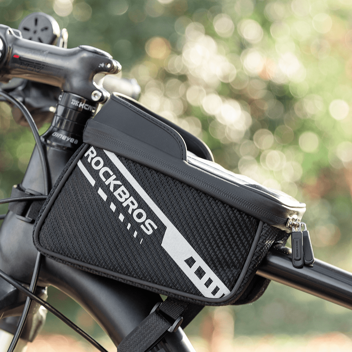 Yläputkilaukku TPU-kosketusnäytöllä, sivutaskut, 1L, ROCKBROS