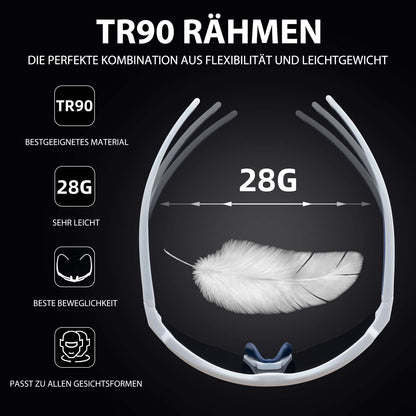 Polarisoidut pyöräilylasit, joissa on neljä vaihdettavaa linssiä ROCKBROS