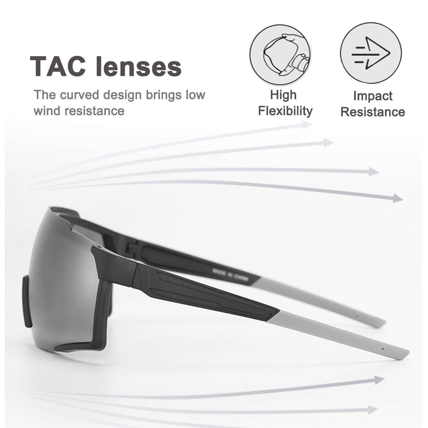 Polarisoidut aurinkolasit, pyöräilylasit ulkoiluun, musta, ROCKBROS