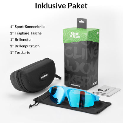 Polarisoidut aurinkolasit UV400-suojalla, vaaleansiniset, unisex, ROCKBROS
