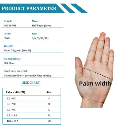 Pyöräilyhanskat, yleiskäyttöiset harjoitushanskat, ROCKBROS