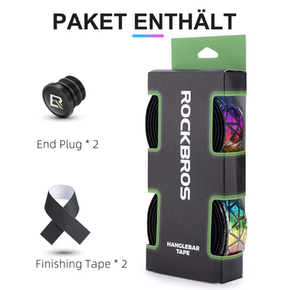 Liukumaton ohjaustangon teippi maasto- ja maantiepyörille, 2 rullaa, ROCKBROS