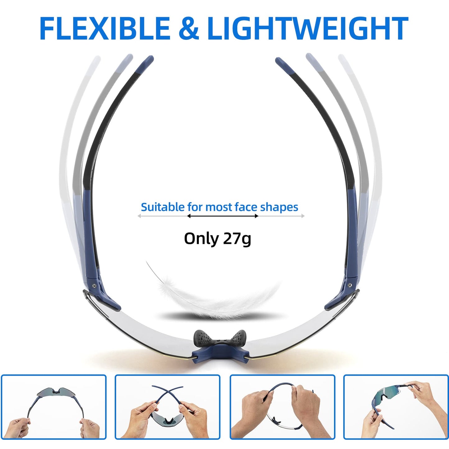 Aurinkolasit UV400-suojauksella pyöräilylasit naisille/miehille ROCKBROS