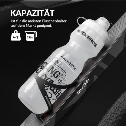 Urheilujuomapullo 750ml polkupyöräjuomapullo BPA-vapaa ROCKBROS