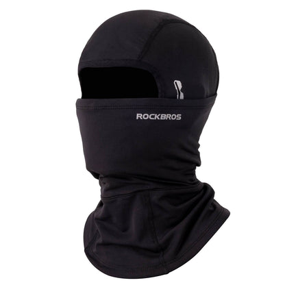 Balaclava, tuulenpitävä kypäränaluspipo lämpimästä fleecekankaasta, musta, ROCKBROS