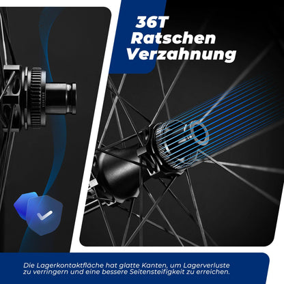 T700 hiilikuitukiekkosetti 28" 50mm levyjarrulla, läpiakselilla, maantiepyörille ja SHIMANO 8-12 -vaihteisille, 24 puolaa, 36T teräslaakerit, ROCKBROS