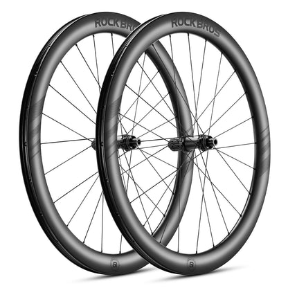 T700 hiilikuitukiekkosetti 28" 50mm levyjarrulla, läpiakselilla, maantiepyörille ja SHIMANO 8-12 -vaihteisille, 24 puolaa, 36T teräslaakerit, ROCKBROS