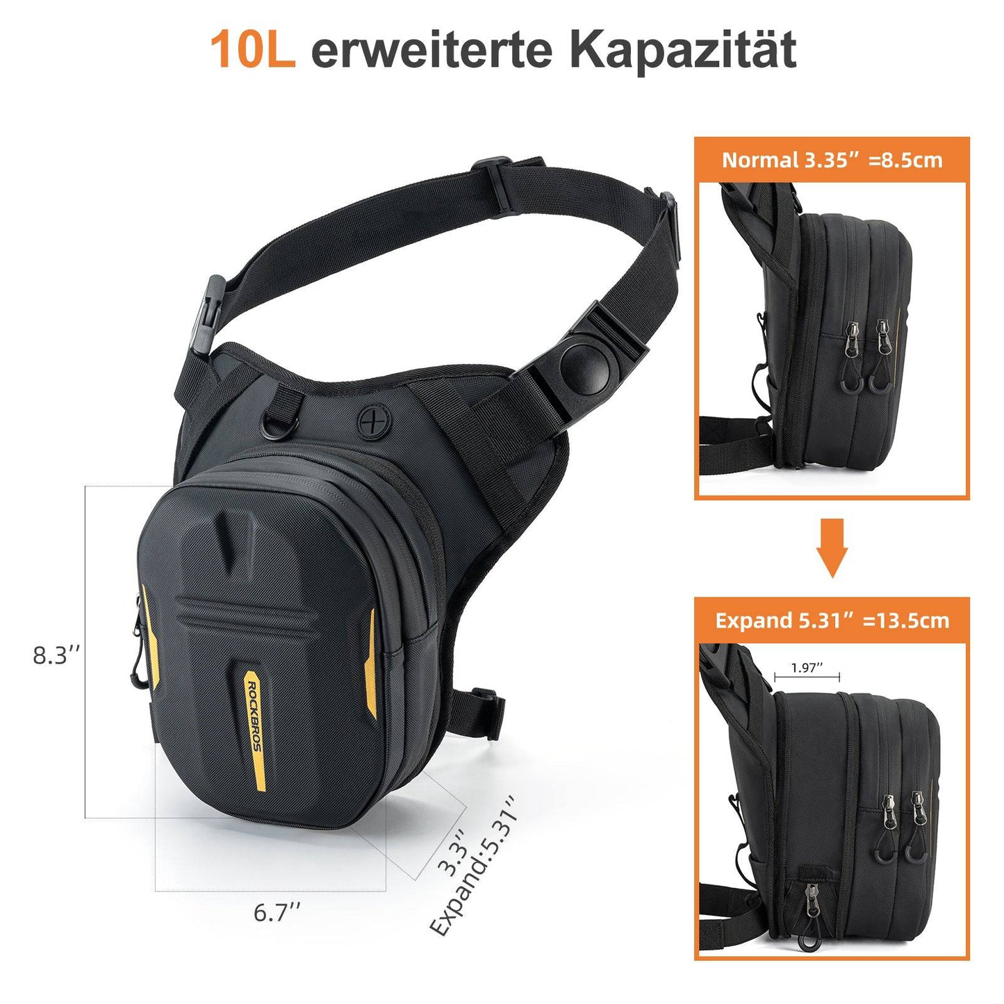 Tankkilaukku magneettiselkänojalla, moottoripyörän jalkalaukku olkahihnalla, ROCKBROS