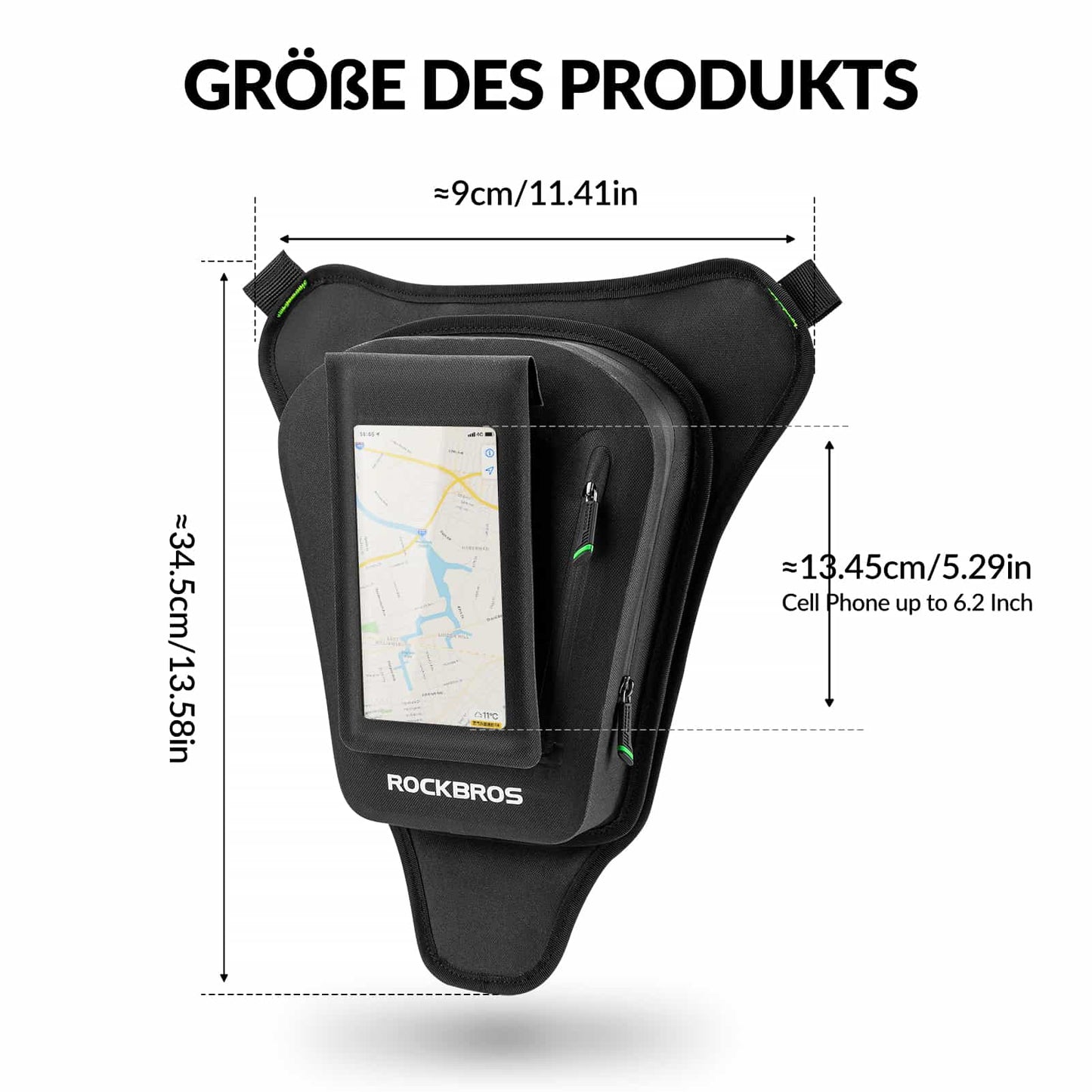 ROCKBROS moottoripyörän tankkilaukku jalkakassi magneettisella imukupilla