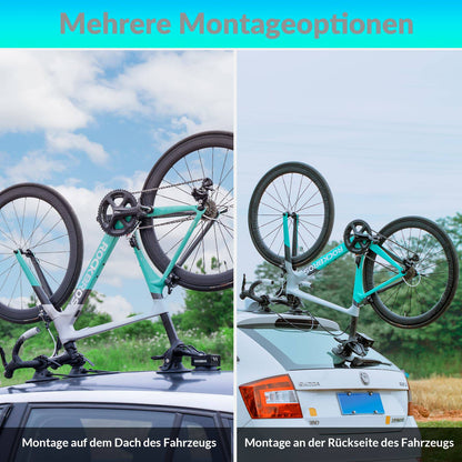 Kannettava sähköpyöräteline, katolle kiinnitettävä pyöräteline imukupilla, ROCKBROS