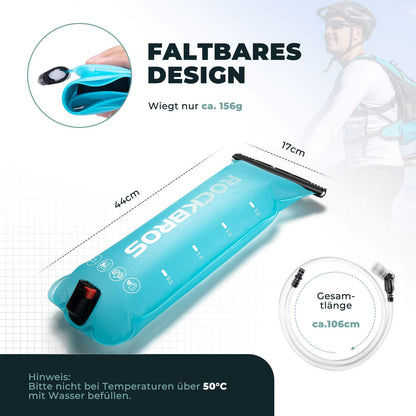 2 litran juomarakko juomaputkella, kevyt TPU-vesirakko, ROCKBROS