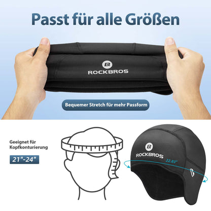 Talvipyöräilylippis, tuulenpitävä kypärälippis silmälasirei'illä, ROCKBROS