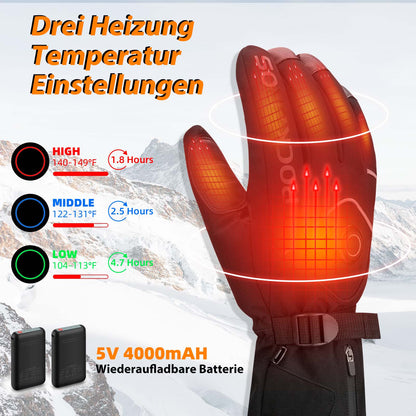 Talvihiihtohanskat Ladattavat Lämmitetyt Hanskat Mustat ROCKBROS