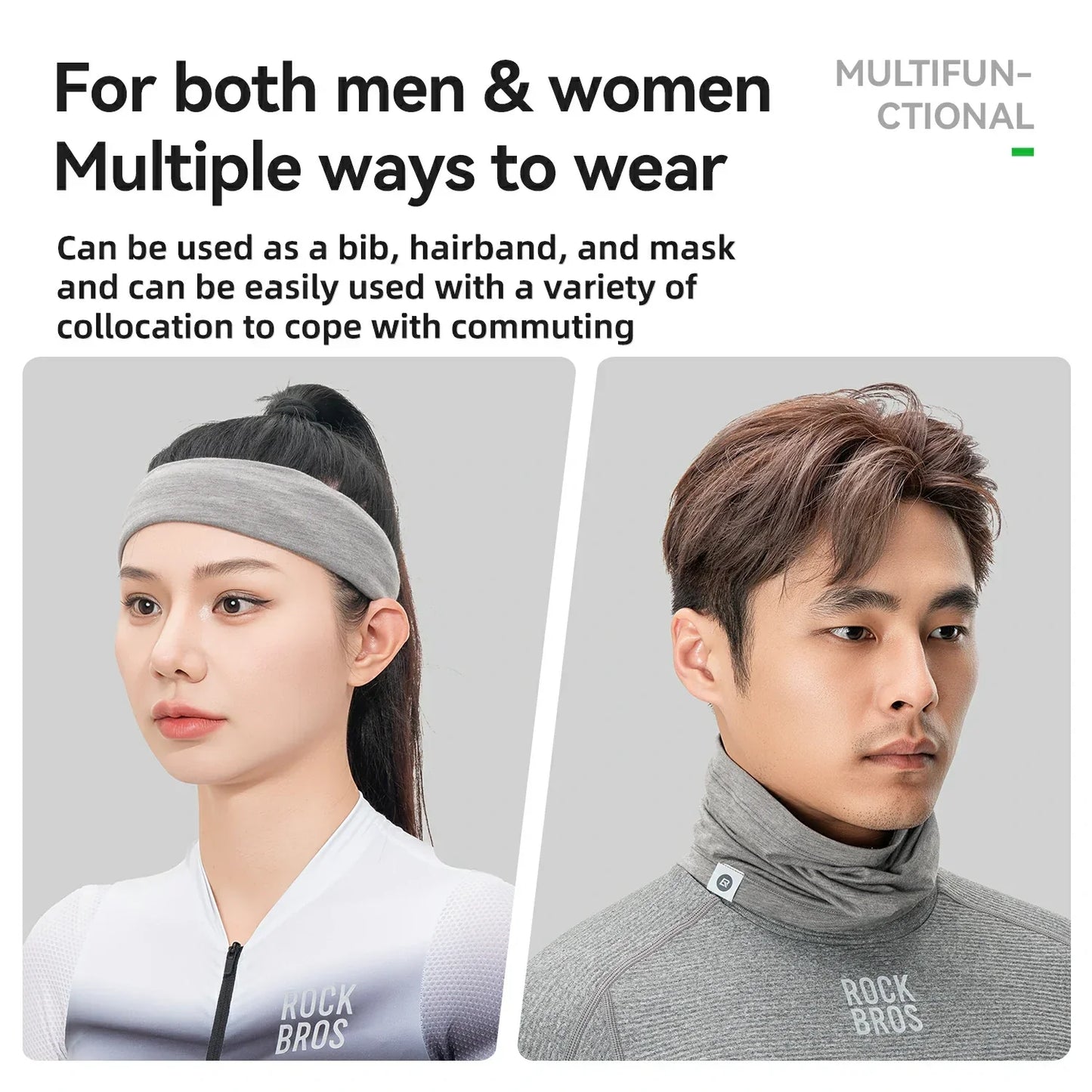 Talvivillainen termohuivi/tuubihuivi ROCKBROS