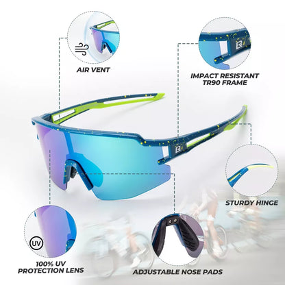 ROCKBROS Polarisoidut/fotokromaattiset aurinkolasit Pyöräilylasit Polkupyörän UV400 UNISEX