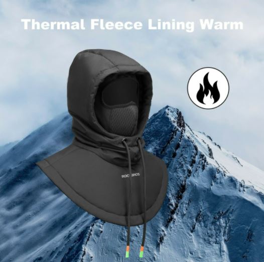 ROCKBROS Balaclava Hiihto-maski Talvi Myrskyhuppu Thermo Fleecemaski Moottoripyörä