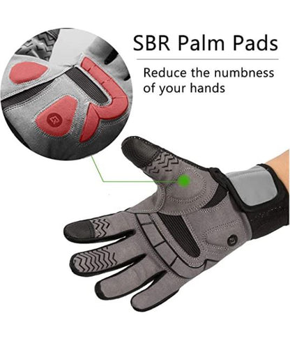 ROCKBROS Pyöräilyhanskat Kosketusnäyttö Tuulenpitävä Kokosormet