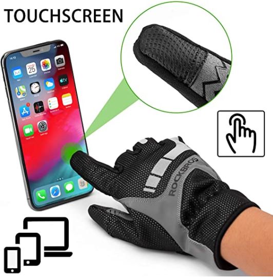 ROCKBROS Pyöräilyhanskat Kosketusnäyttö Tuulenpitävä Kokosormet