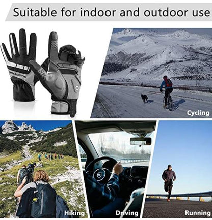 ROCKBROS Pyöräilyhanskat Kosketusnäyttö Tuulenpitävä Kokosormet