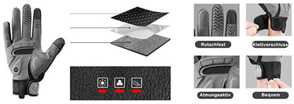 ROCKBROS Pyöräilyhanskat Kosketusnäyttö Tuulenpitävä Kokosormet