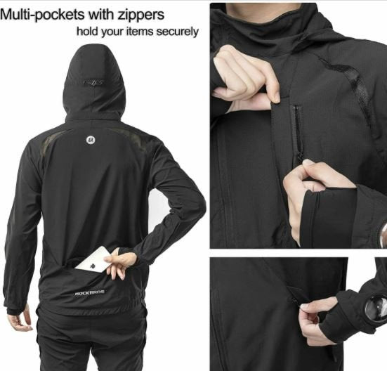 ROCKBROS Pyörätakki 3 in 1 Irrotettava Takki Veste Naisten/ Miesten Pyöräily