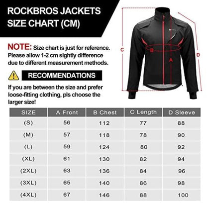 ROCKBROS YPW021 talvitakki miesten pyöräilytakki vedenpitävä tuulitakki M-4XL