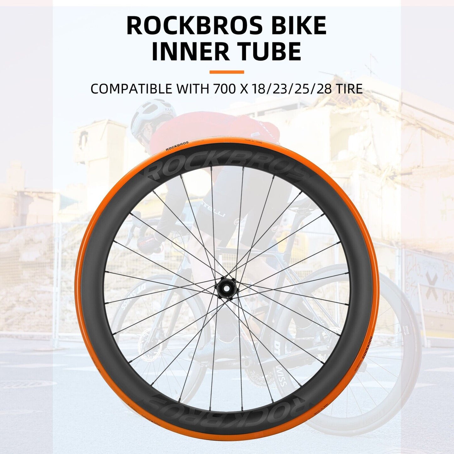 ROCKBROS polkupyörän putki 700 x 18-32C 35g TPU Presta valve maantiepyörä