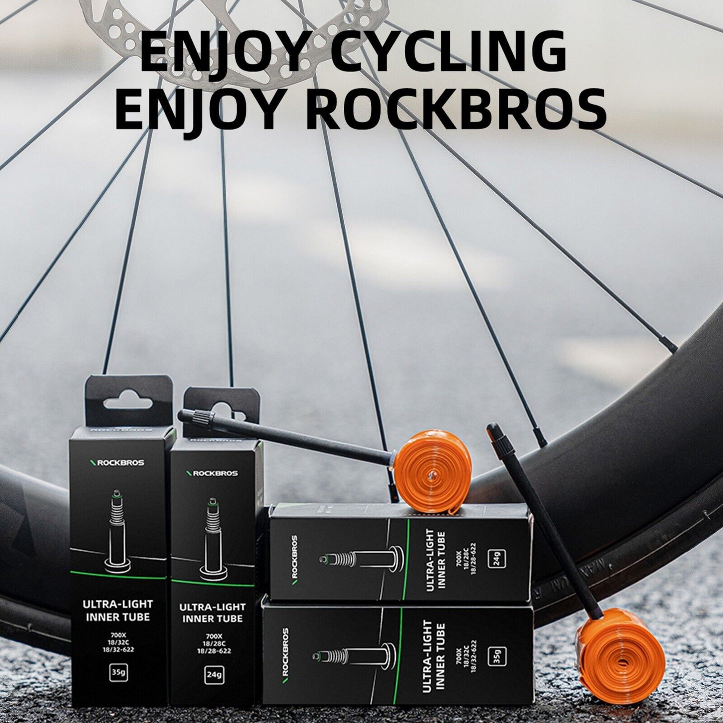 ROCKBROS polkupyörän putki 700 x 18-32C 35g TPU Presta valve maantiepyörä